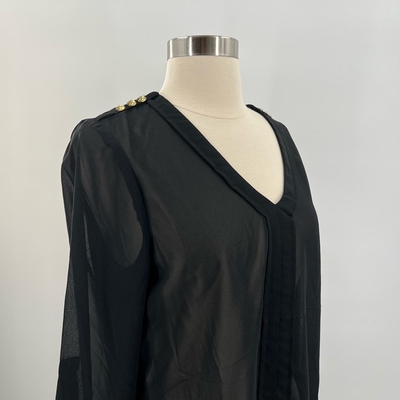 Dizzy Lizzy Sheer Blouse Ladies Size Medium New - Picture 3 of 8